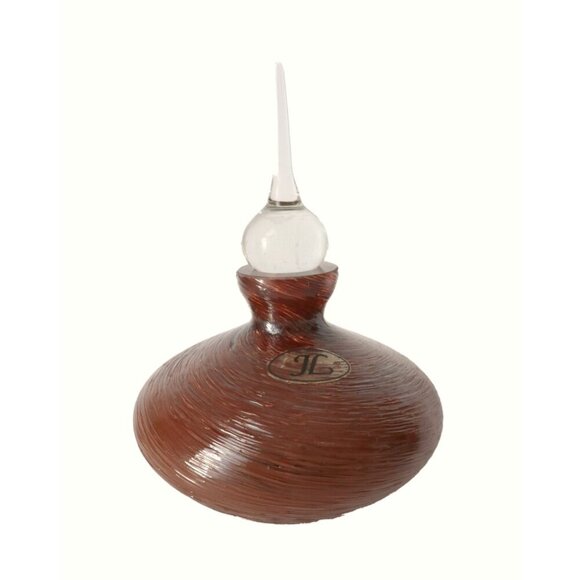 2 Vintage Perfume Bottle JL Art Studio Glass Hand Blown With Glass Applicator - Picture 7 of 10